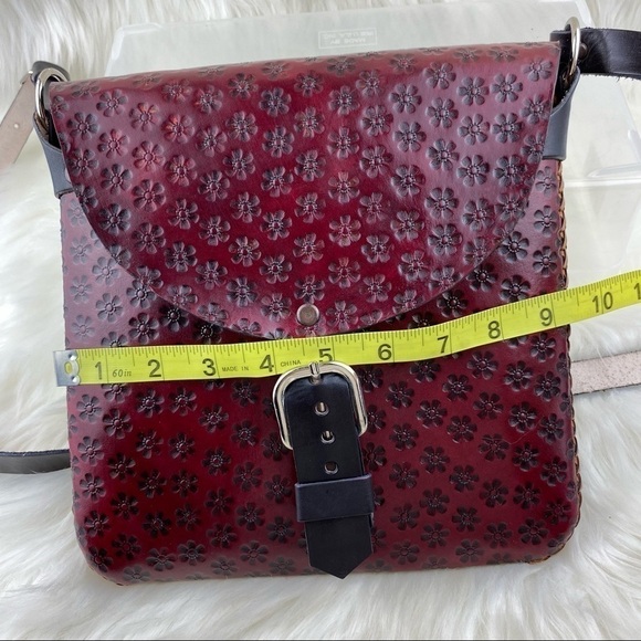 NEW MEXICAN RAW LEATHER CROSSBODY BAG - Picture 10 of 13